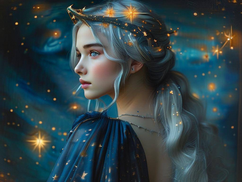 头像星空摩羯座女生图片