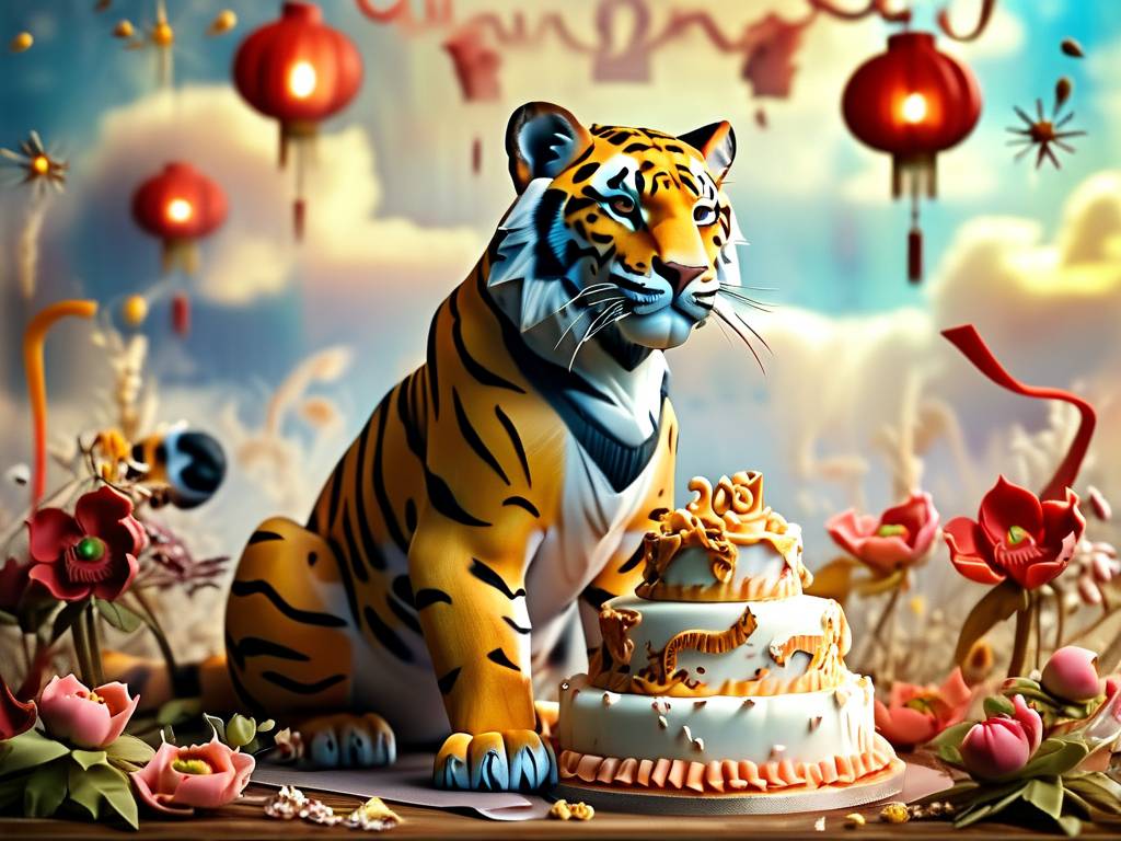 属虎男孩生日蛋糕(1)