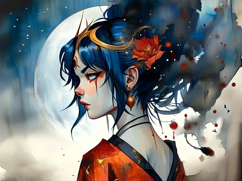 动漫天蝎座少女的画法(1)