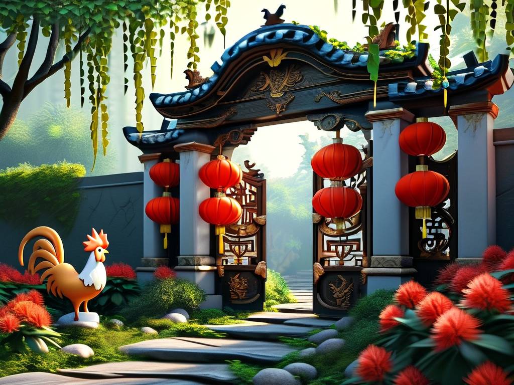 属鸡的别墅大门口摆什么好