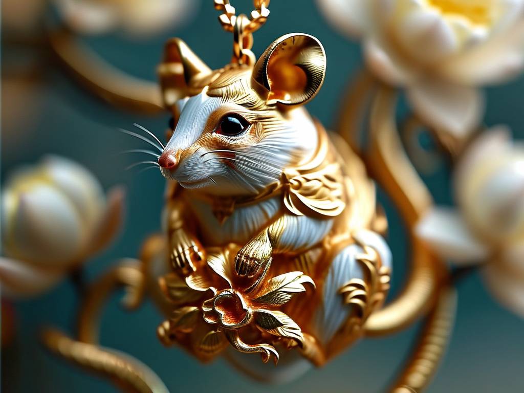 生肖鼠金饰品(1)
