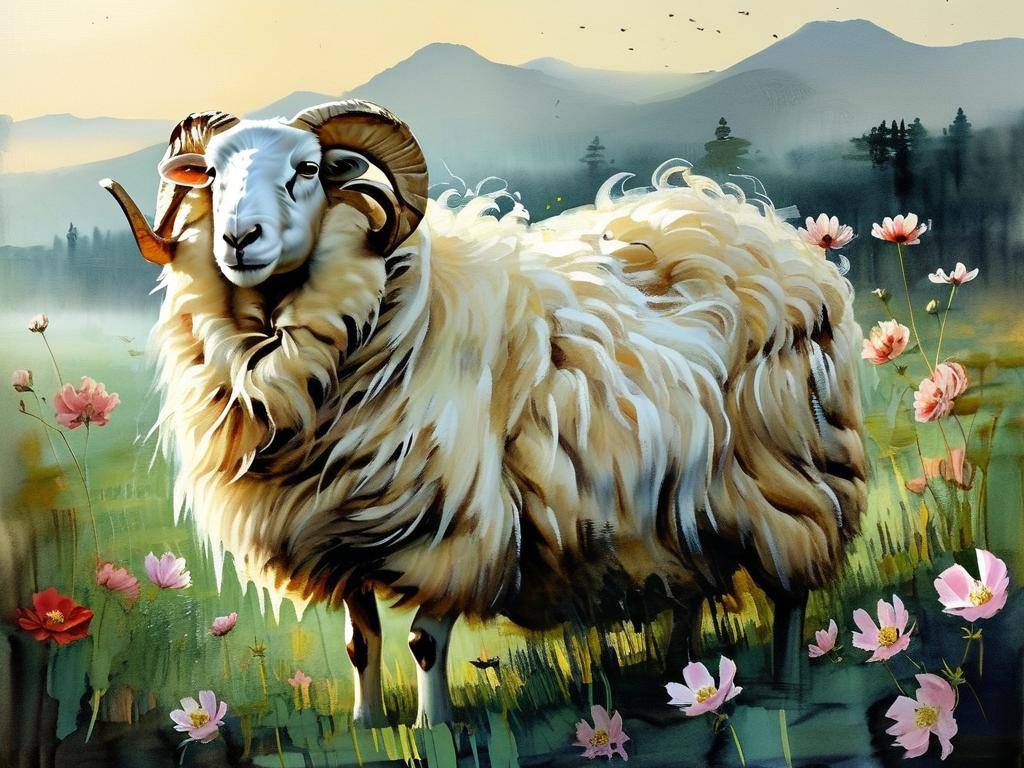 属羊的图画
