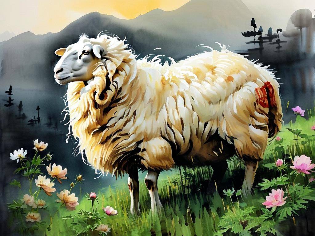 属羊的图画