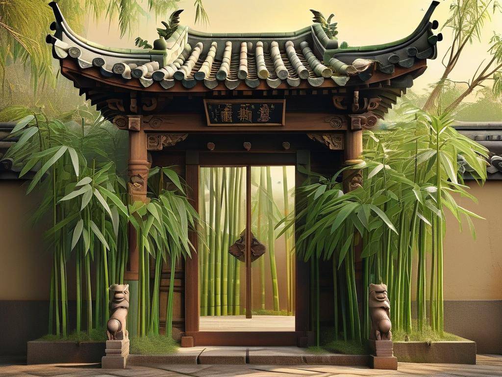 属虎开门玄关挂竹子好吗(1)