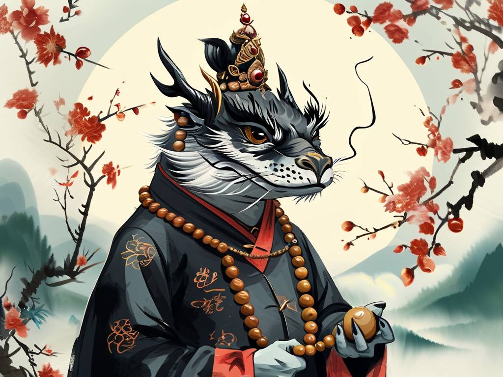 属龙人带几眼天珠