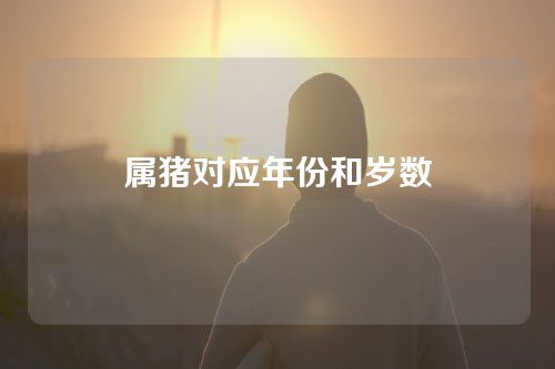 属猪对应年份和岁数