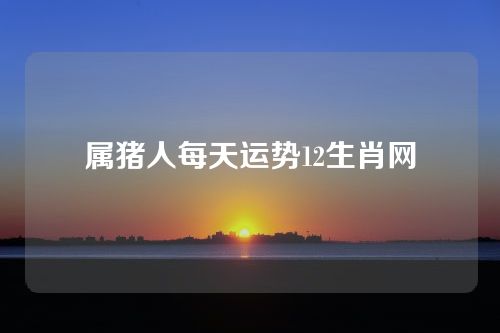 属猪人每天运势12生肖网