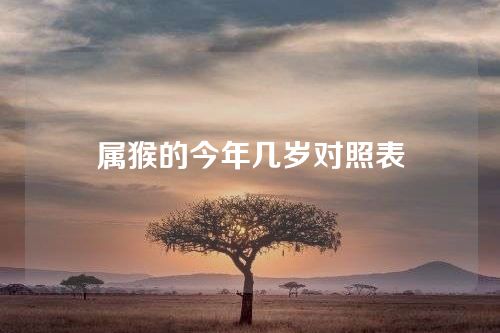 属猴的今年几岁对照表