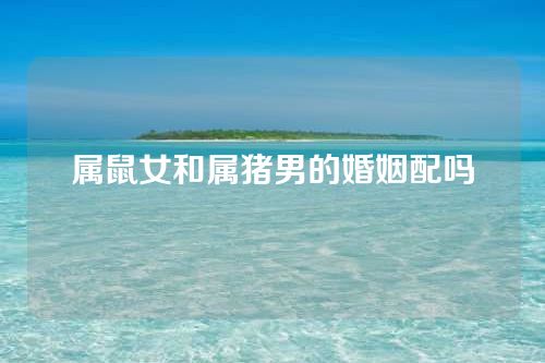 属鼠女和属猪男的婚姻配吗