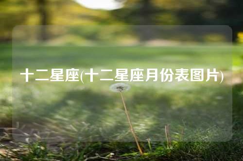 十二星座(十二星座月份表图片)