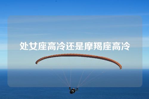 处女座高冷还是摩羯座高冷