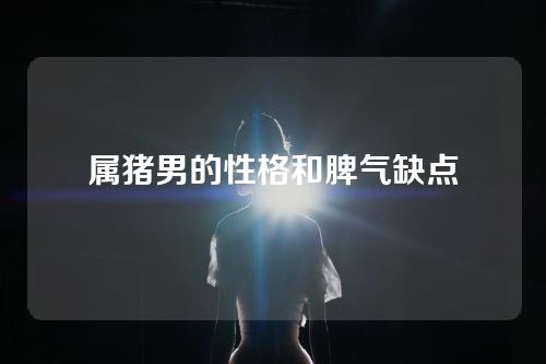 属猪男的性格和脾气缺点