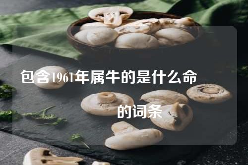 包含1961年属牛的是什么命																			的词条