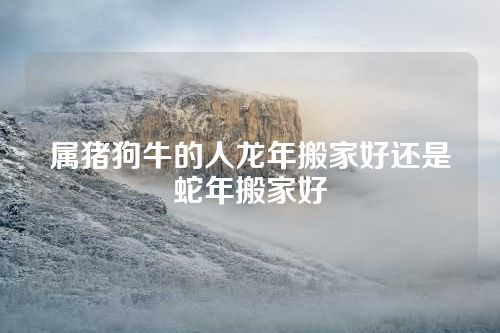 属猪狗牛的人龙年搬家好还是蛇年搬家好