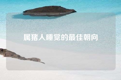 属猪人睡觉的最佳朝向