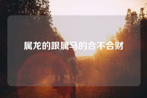 属龙的跟属马的合不合财